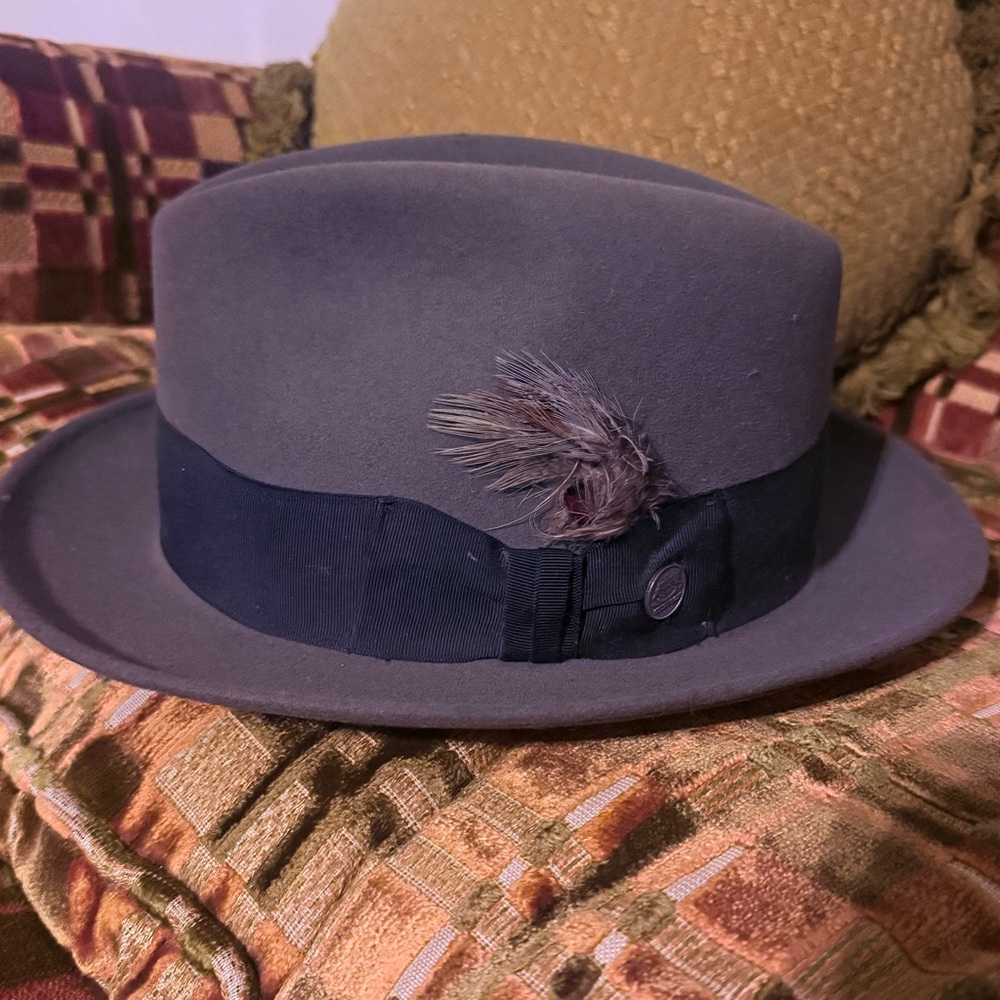 Stetson Gray Fedora with Elegant Lining